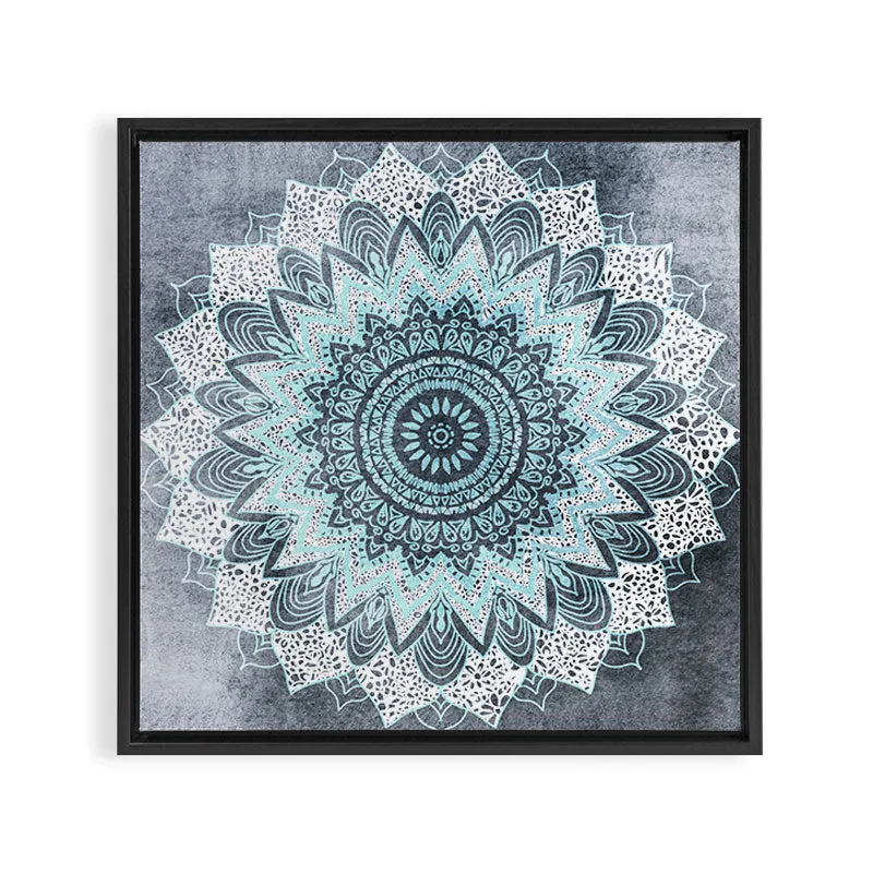 Society6 BOHOCHIC MANDALA IN BLUE toile encadrée