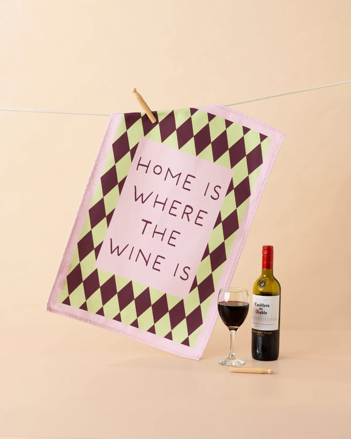 Maddison Ball Home Wine torchon 68x45cm coton
