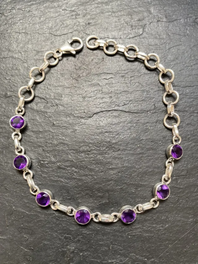 Galerie Kara bracelet Violette argent améthyste
