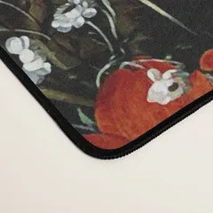 Society6 Night Garden XXXVIII tapis de bureau fleurs fond noir