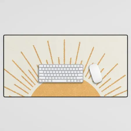 Society6 Sunshine Everywhere tapis de bureau soleil jaune