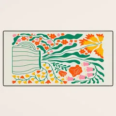 Society6 Flower Market 05 Los Angeles tapis de bureau bouquet