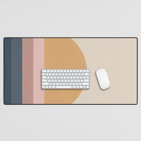 Society6 Minimal Retro Sunset tapis de bureau soleil terracotta