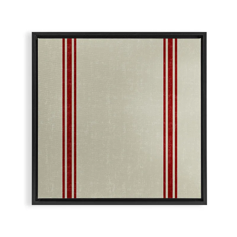 Society6 Vintage French Country Grainsack toile encadrée lin