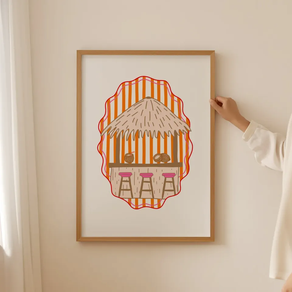 Maddison Ball I'd Rather Be Tiki Bar affiche