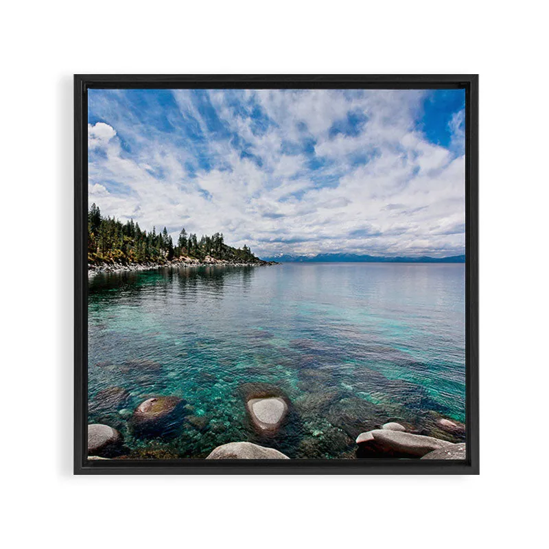 Society6 Tranquility Lake Tahoe toile encadrée