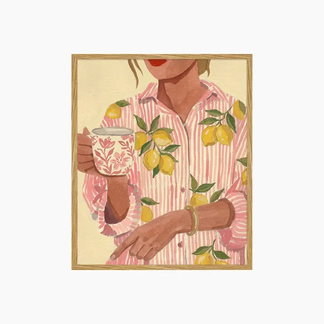 Any Image Liv Corday Lemon Shirt tableau encadré figuratif