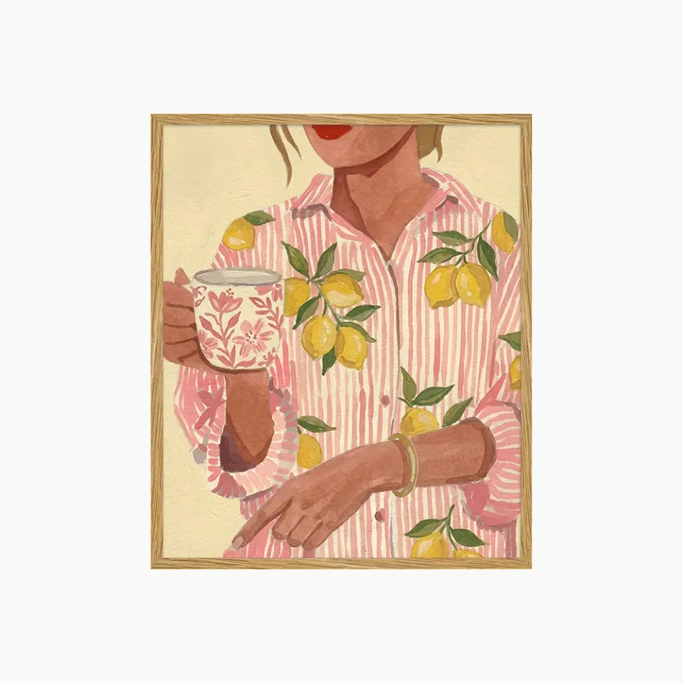 Any Image Liv Corday Lemon Shirt tableau encadré figuratif
