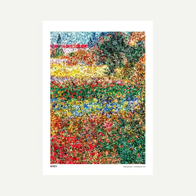Horti AFFICHE N°4 affiche 50x70 cm Champs de fleurs