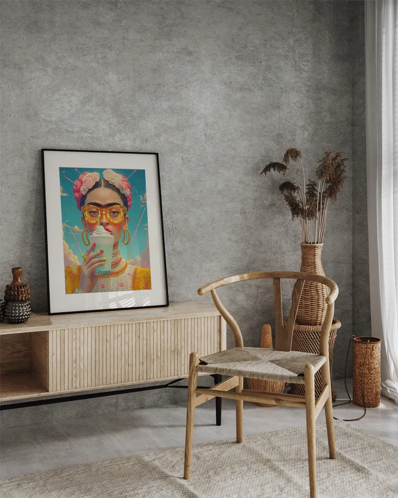 Any Image Cool Frida tableau encadré coloré