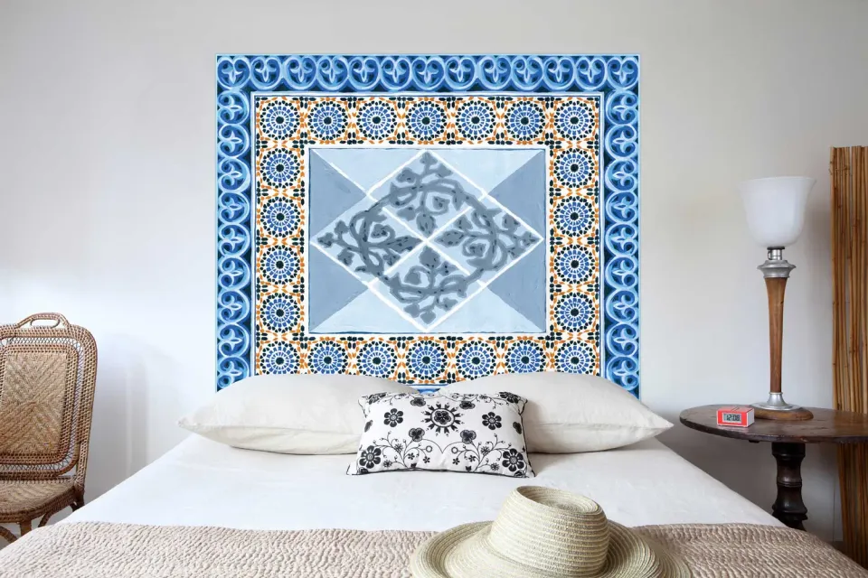 Mademoiselle Tiss Mosaïques tête de lit tissu