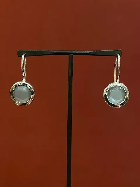 Galerie Kara boucles d'oreilles argent pierre de lune