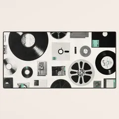 Society6 Data tapis de bureau vinyles rétro