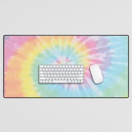 Society6 Pastel Tie Dye tapis de bureau pastel