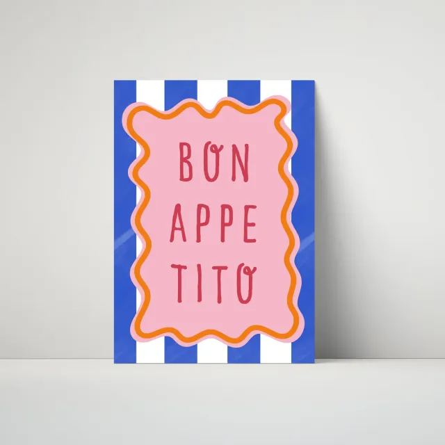 Maddison Ball Bon Appetito Border affiche cuisine