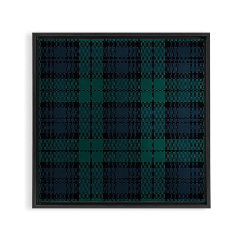 Society6 Love Tartán (2) - Black Watch toile encadrée
