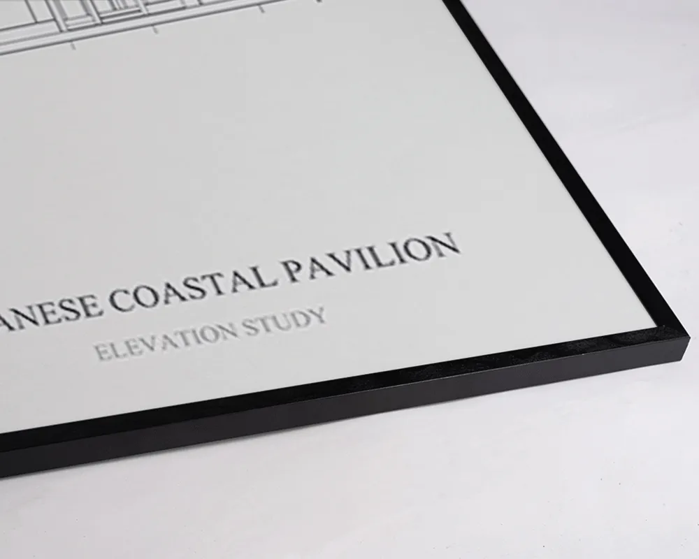 Any Image Japanese Coastal Pavilion tableau encadré calme
