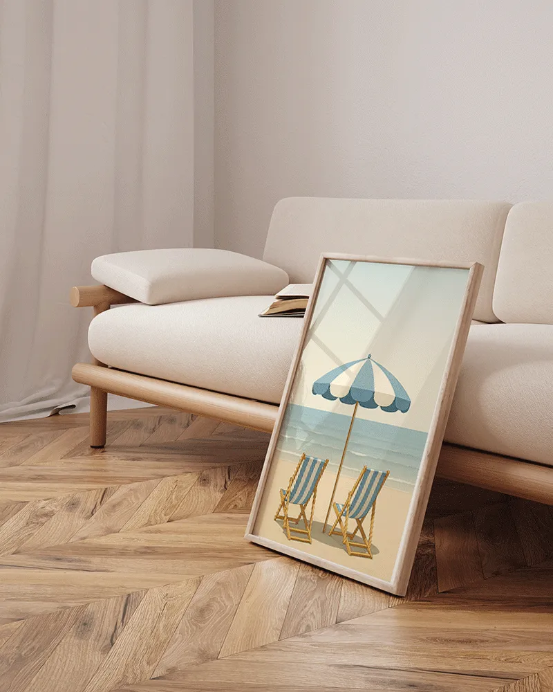 Any Image Shades of Serenity toile encadrée tons doux