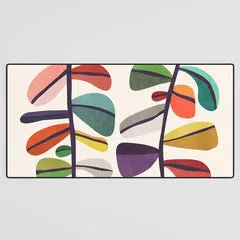 Society6 Plant Specimens tapis de bureau botanique coral