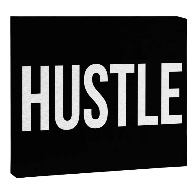 Society6 HUSTLE (Black & White) toile