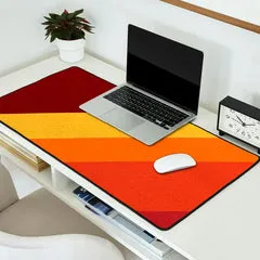 Society6 Retro 70s Color Palette II tapis de bureau rayures rétro