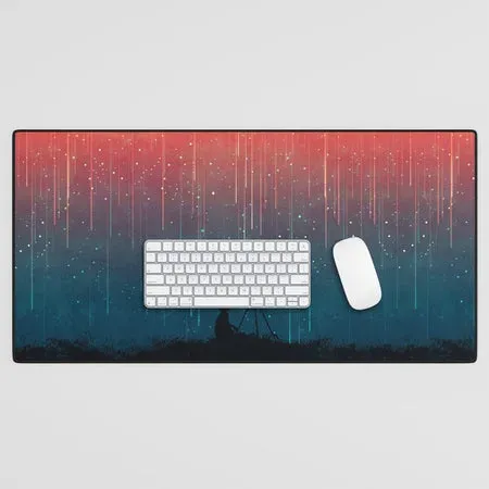 Society6 Meteor Rain tapis de bureau ciel