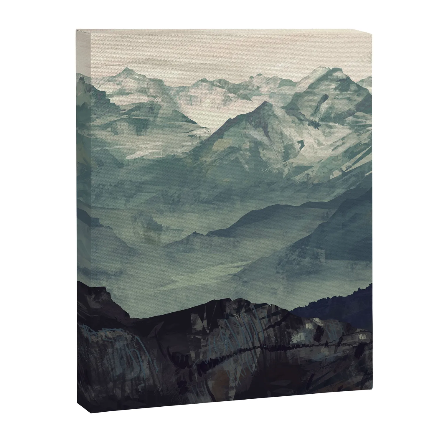 Society6 Mountain Fog toile paysage brumeux montagne