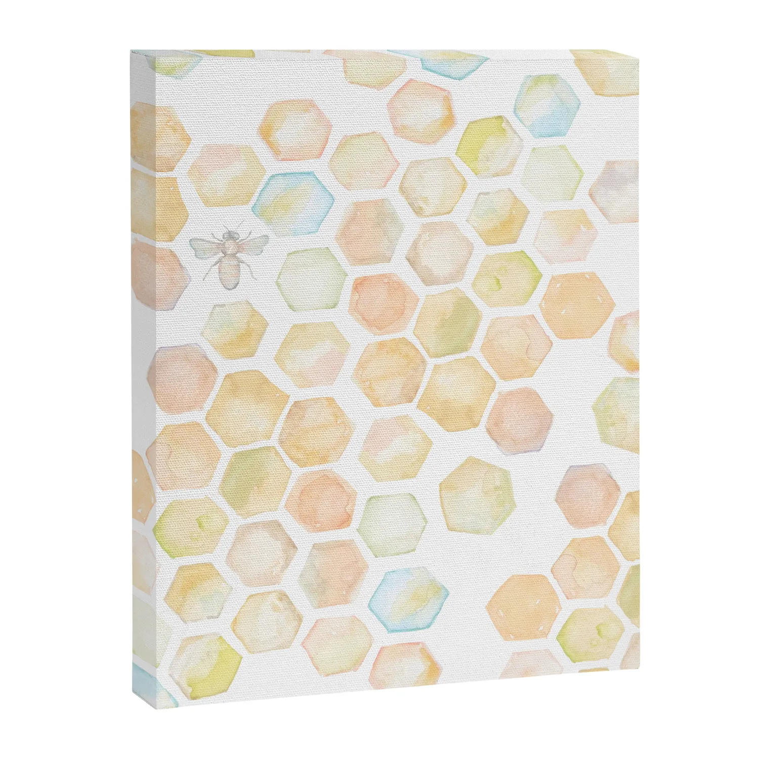 Society6 Bee and honeycomb watercolor tableau sur toile