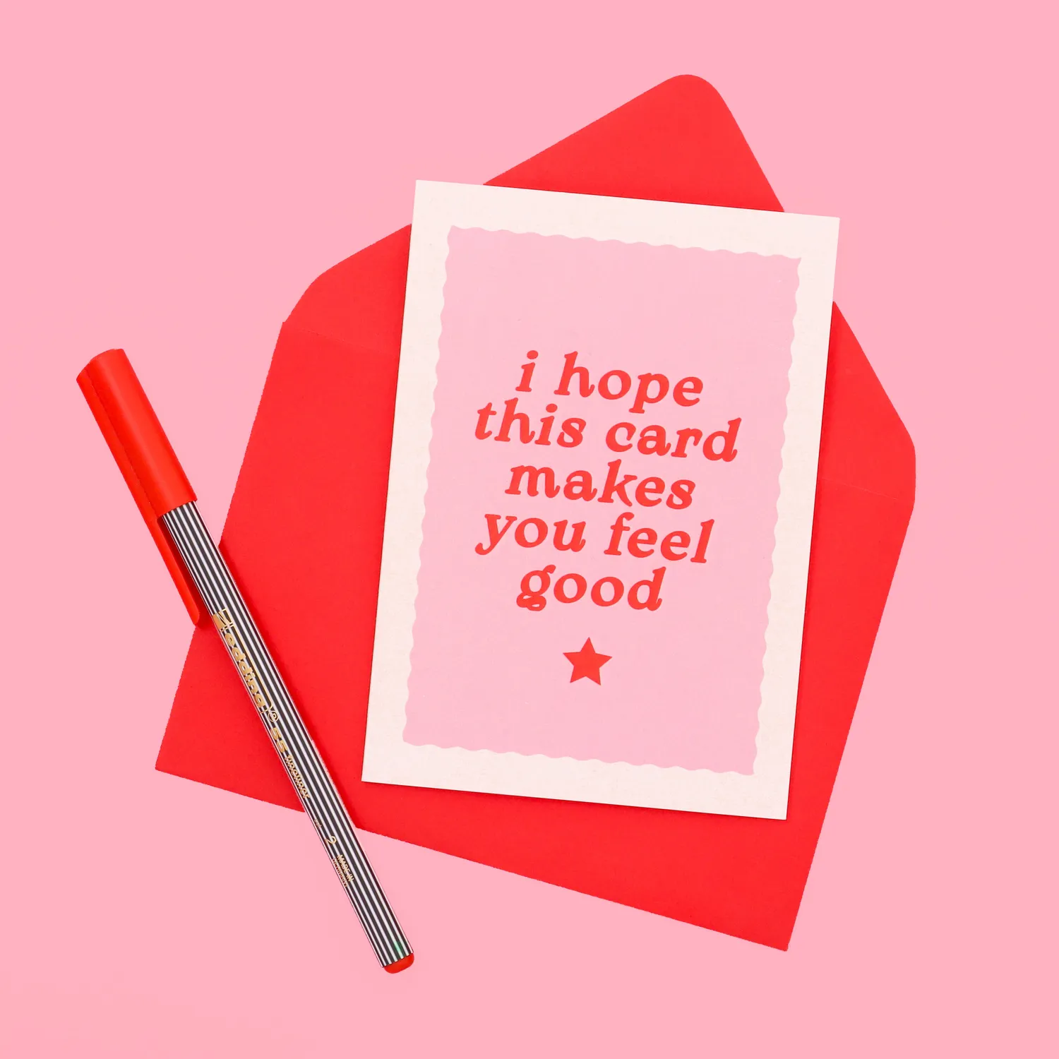 Maddison Ball I Hope This Card carte A6 soutien rose