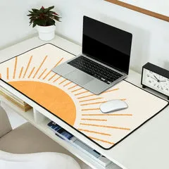 Society6 Sunshine Everywhere tapis de bureau soleil jaune