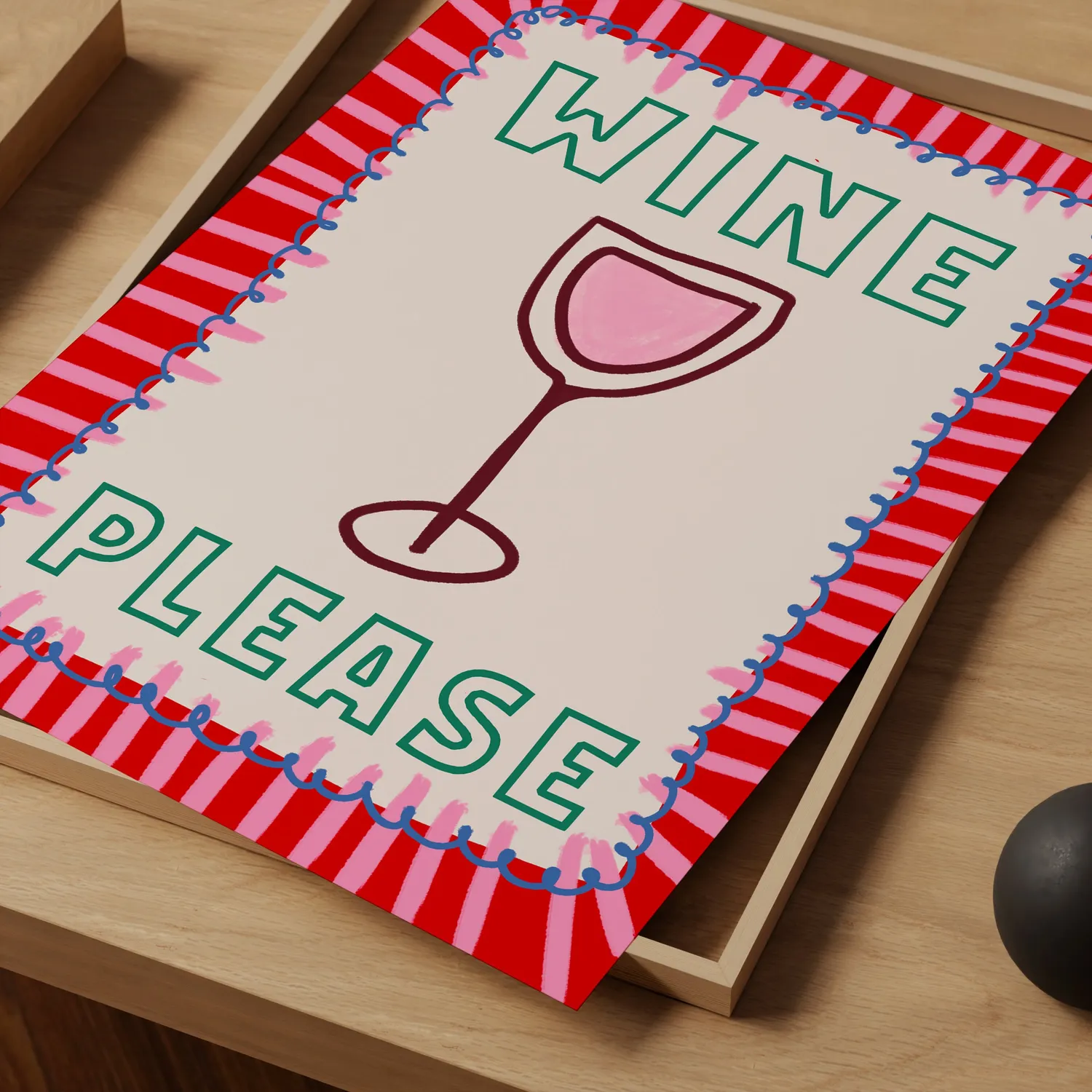 Maddison Ball Wine Please affiche cuisine