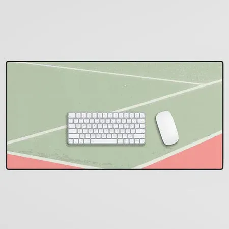 Society6 Tennis Game tapis de bureau court tennis vert