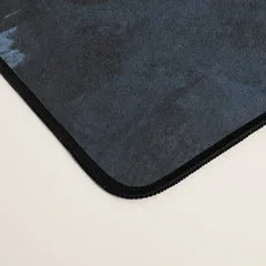 Society6 Abstract Blue Beige Indigo tapis de bureau bicolore