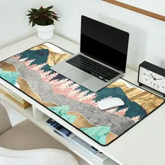 Society6 Summer Vista tapis de bureau montagne pastel