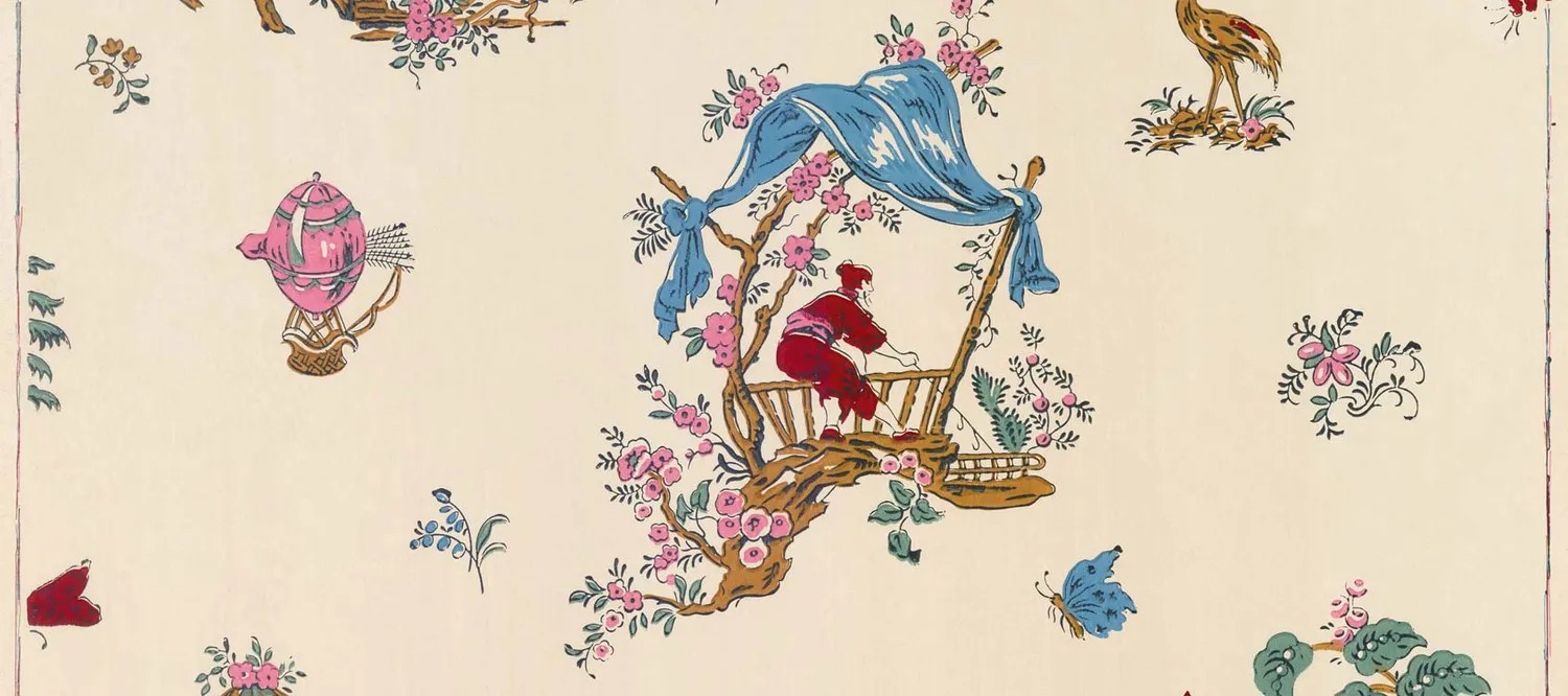 Mademoiselle Tiss Chinoiseries tête de lit tissu imprimé