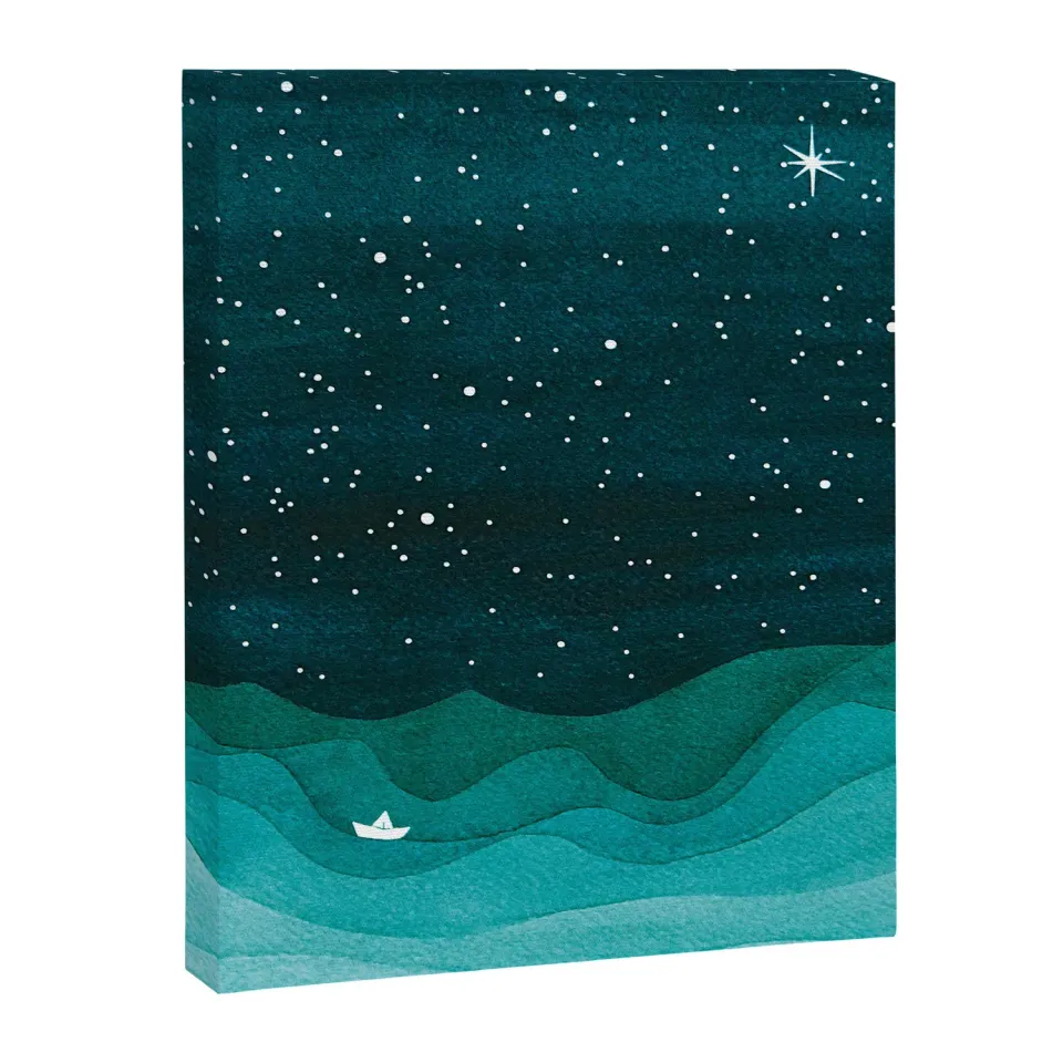 Society6 Starry Ocean toile aquarelle