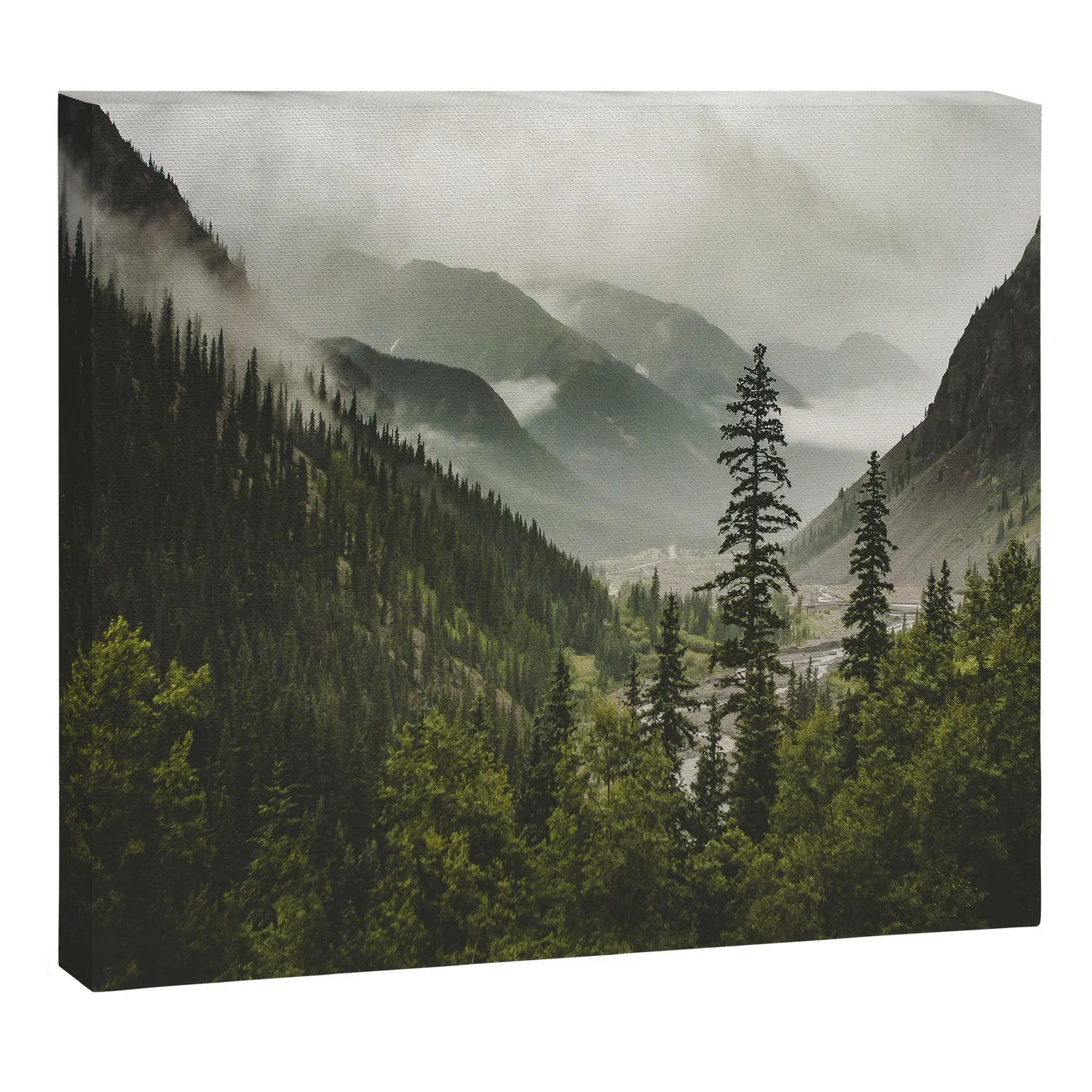 Society6 Mountain Valley of Forever toile vallée brumeuse