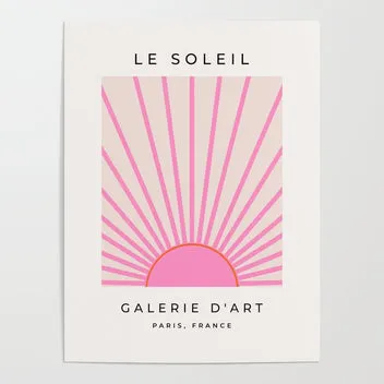 Society6 Le Soleil 02 tapis de bureau soleil rose