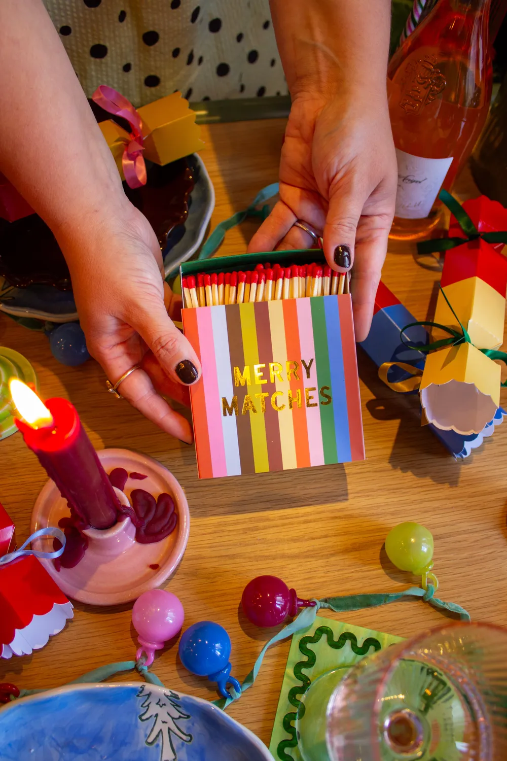 Maddison Ball Merry Matches boîte d'allumettes de Noël 130 pièces