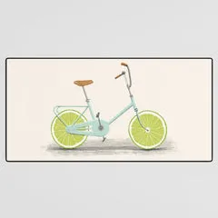 Society6 Acid (Blue) tapis de bureau vélo aquarelle