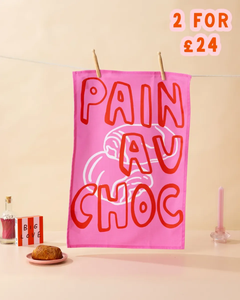 Maddison Ball Pain Au Choc torchon coton 68x45cm