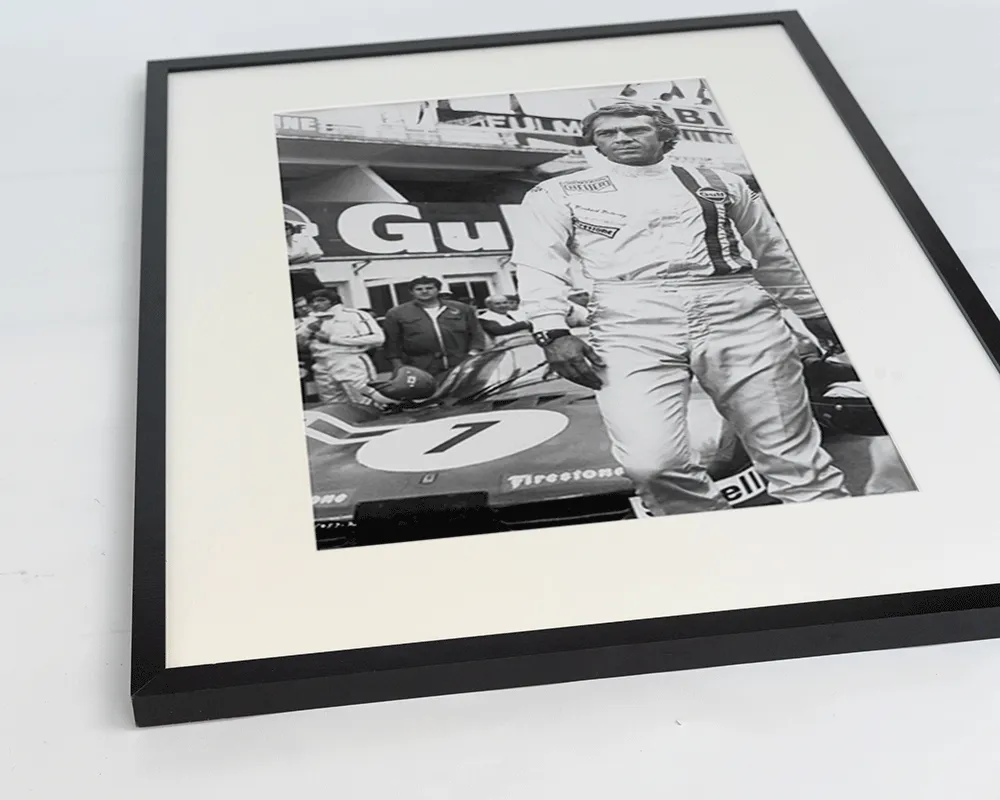 Any Image Jacob Baden Steve McQueen in Le Mans (1971) photo encadrée N&B