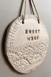 Biankaléone Médaillon Sweet home décor mural 10,5 cm