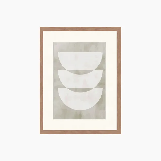Any Image Circle Halfs Abstract affiche encadrée abstrait