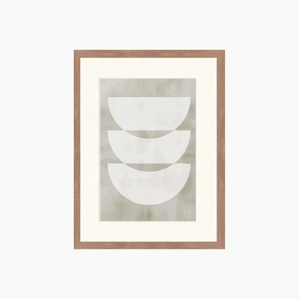 Any Image Circle Halfs Abstract affiche encadrée abstrait