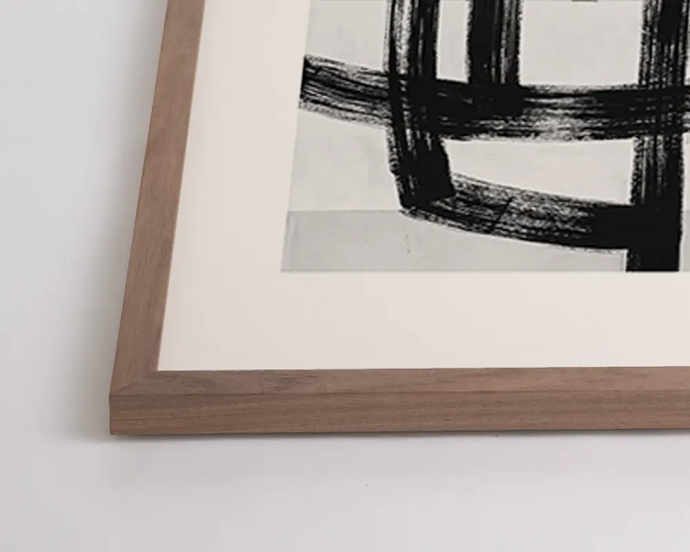 Any Image Liv Corday Abstract Black Lines affiche encadrée