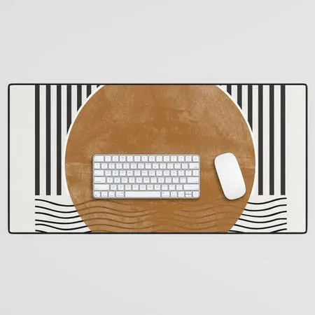 Society6 Abstract Modern tapis de bureau soleil bleu marine