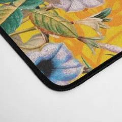 Society6 Summer Is Coming tapis de bureau floral jaune