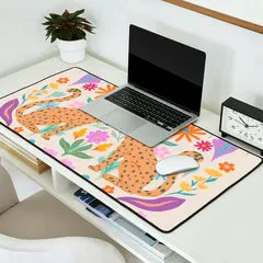 Society6 All About Balance tapis de bureau léopards