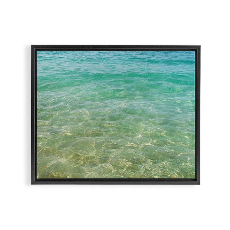 Society6 Exactly Like That toile encadrée vague bleue